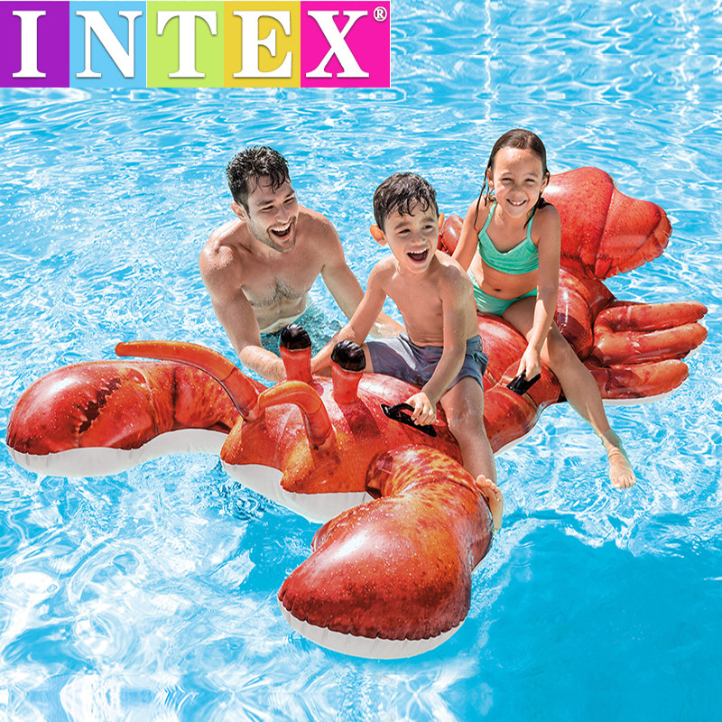 intex大龙虾充气座圈上浮戏水