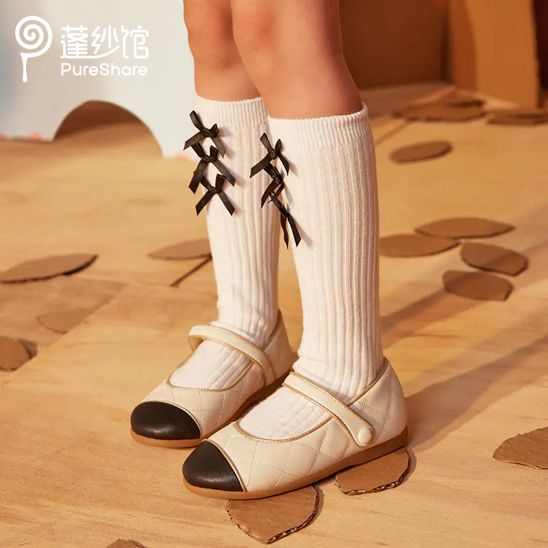 pureshare蓬纱馆女童小香风皮鞋