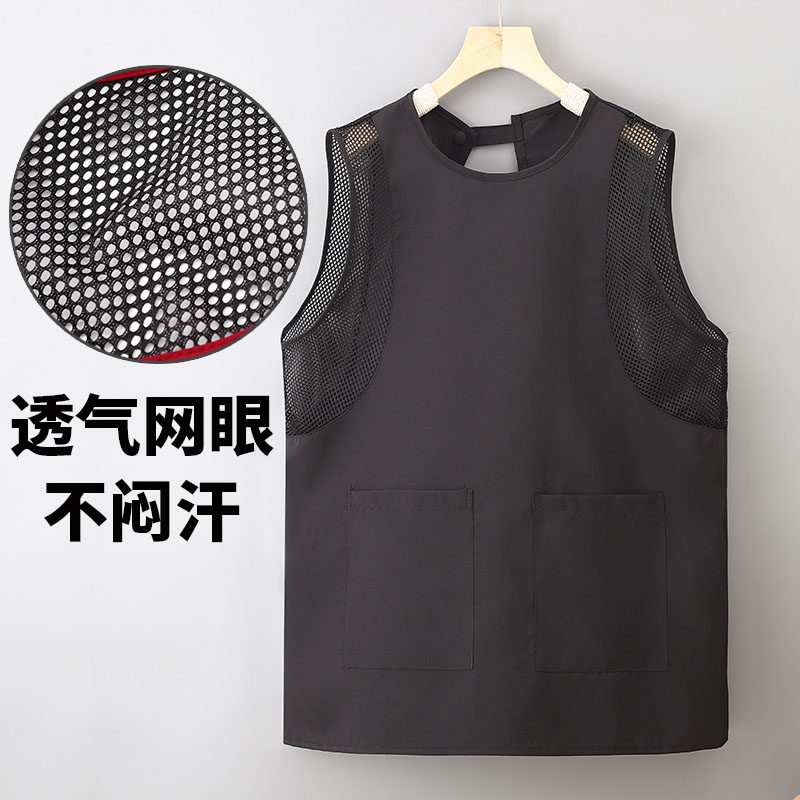 餐饮马甲式透气服务员上班工作服图片