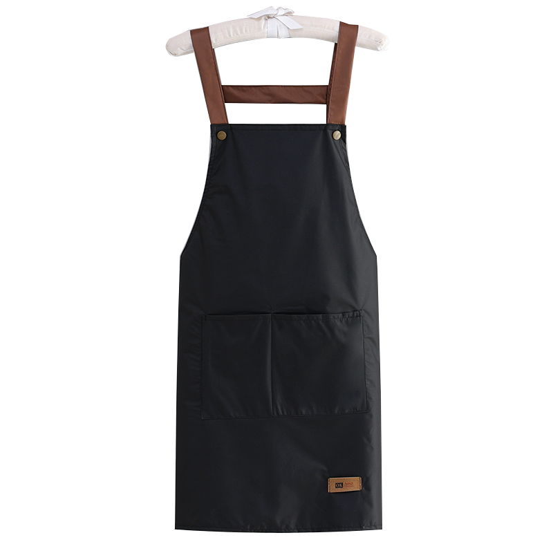 时尚防水防油污围裙女咖啡奶茶店美甲餐饮专用工作服定制logo印字