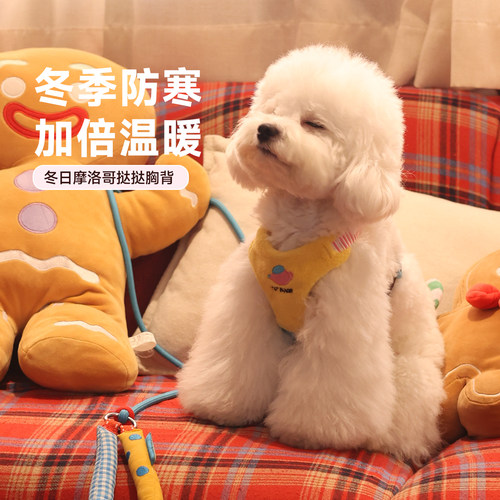 小型犬牵引绳它愿胸背冬季超舒服