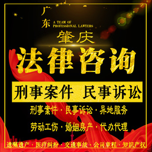 肇庆法律咨询律师刑事案件代理出庭量刑定罪辩护民事起诉拘留保释