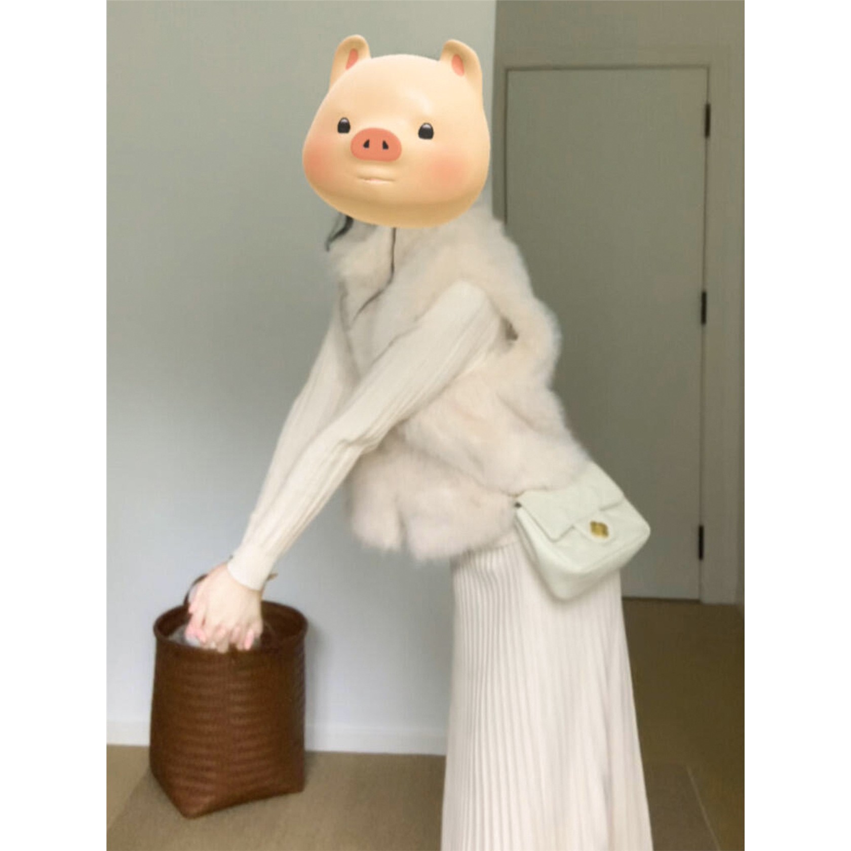 2025新款韩系内搭长袖针织连衣裙子女秋冬季修身收腰毛衣套装长裙