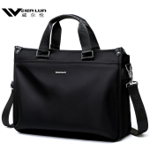 大容量商务手提包男款 公文包文件包电脑包包单肩包男士 斜挎包男包