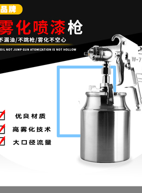 f75气动喷枪w71/77汽车油漆喷枪木工家具底漆面涂料胶水高雾化