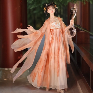 2025新款春季改良长衫破烂袖超仙气古装韶华有约原创诃子裙汉服女