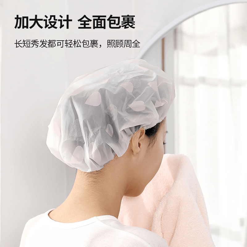 防水EVA浴帽成人女款洗澡头发罩淋浴头套沐浴帽子发套防油烟发帽