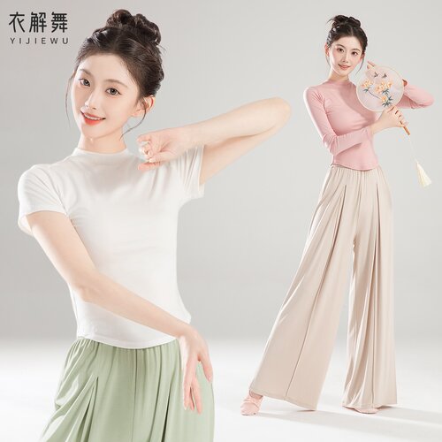 古典舞套装练功服上衣短袖女中国舞蹈服现代形体新款艺考跳舞长裤