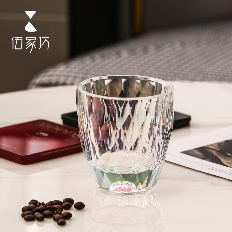 雅悟堂 炫彩天使之翼水晶玻璃杯家用耐热水杯客厅高颜值饮料杯子