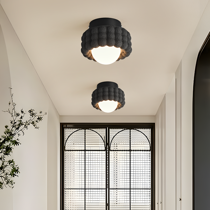 中古奶油风过道吸顶灯新款极简走廊吧台入户玄关衣帽间楼梯护眼灯