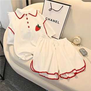 大码2-300斤休闲运动套装女夏季新款宽松时尚洋气短袖短裤两件套