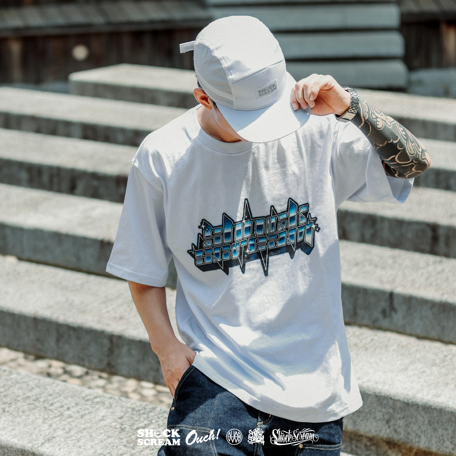 纯棉不缩短shockscream领不变形