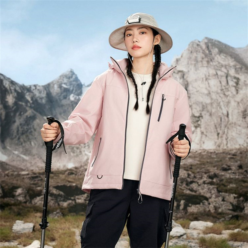 乔丹梭织厚外套女秋冬保暖防泼水三合一户外运动服女QDFFD2254316