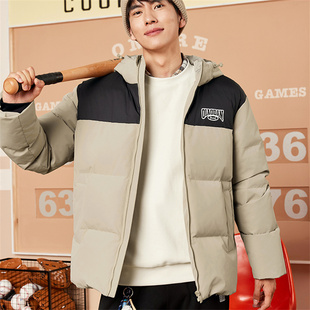乔丹羽绒服男款冬季连帽保暖加厚防风短款运动外套男QDLGM3244610
