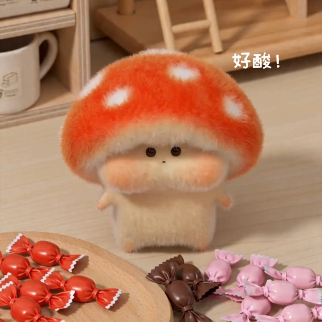 蘑菇秃秃毛绒玩具治愈系解压玩偶萌抱枕少女心布娃娃生日礼物
