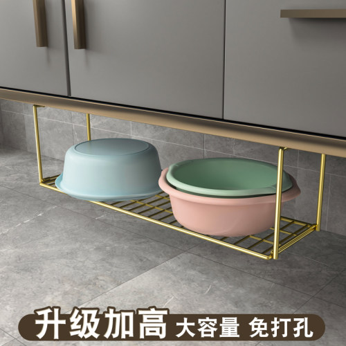 浴室柜下脸盆架化妆室悬空壁挂式水盆置物架厕所洗手盆底部盆挂钩