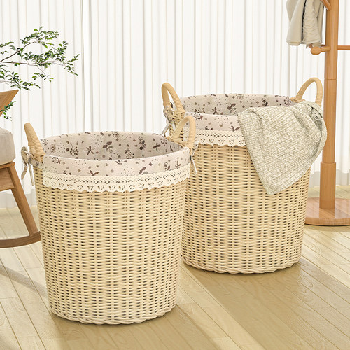 仿藤编脏衣篮可水洗大容量