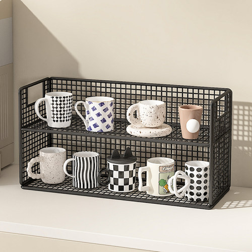 桌面置物架杯架杯子收纳层架多层茶具放茶杯餐桌咖啡放置架马克杯