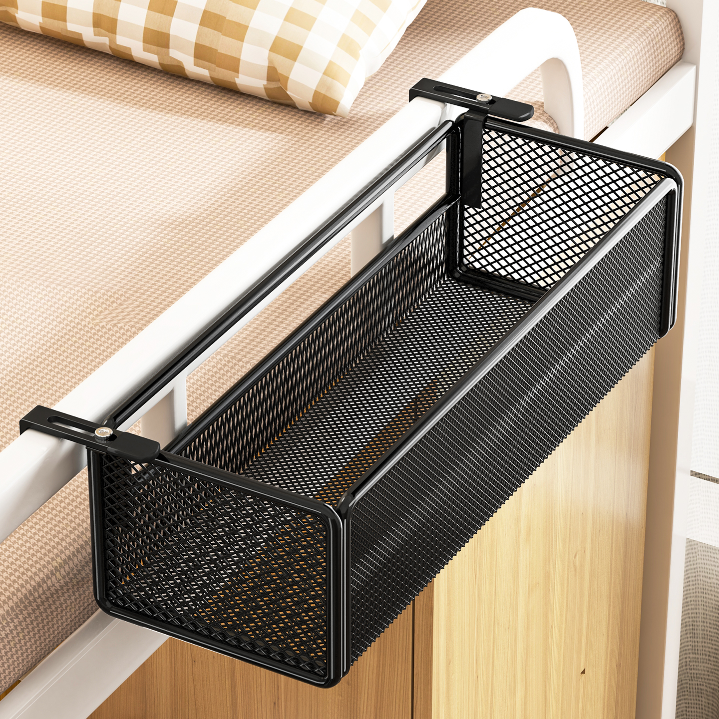 可调节挂钩床边挂篮置物架