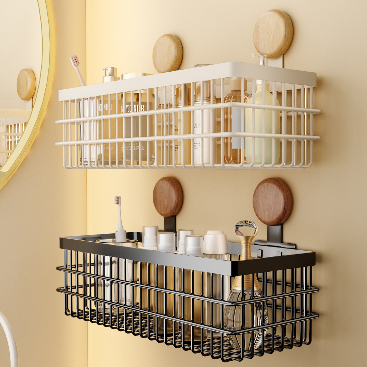 卫生间置物架免打孔浴室挂篮