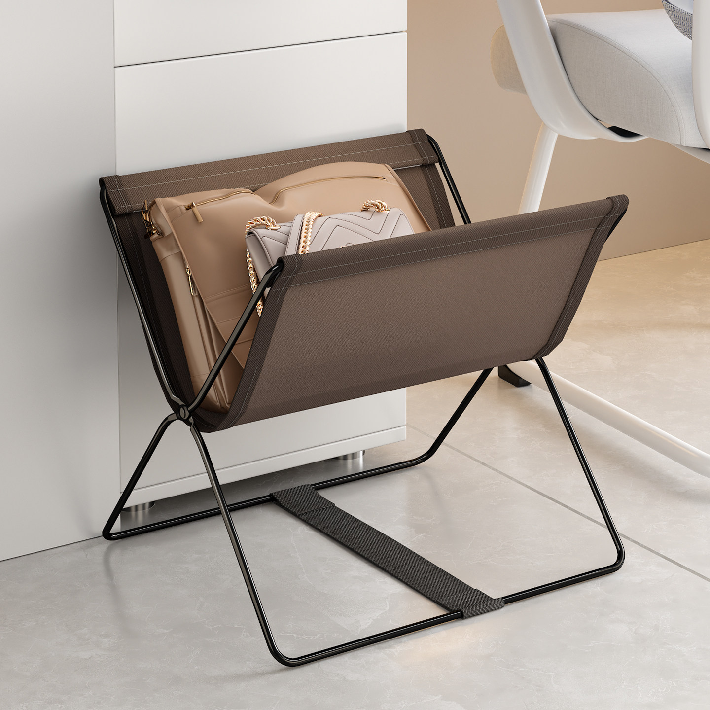 工位包包整理架办公桌侧边置物架可折叠移动放公文包雨伞收纳架子,收纳整理,书桌收纳置物架,淘宝优惠券,粉丝福利购,淘宝优惠卷