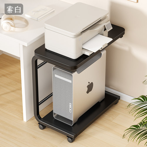 电脑主机托架底座双层可移动机箱散热托盘架支架桌下放置柜带轮架