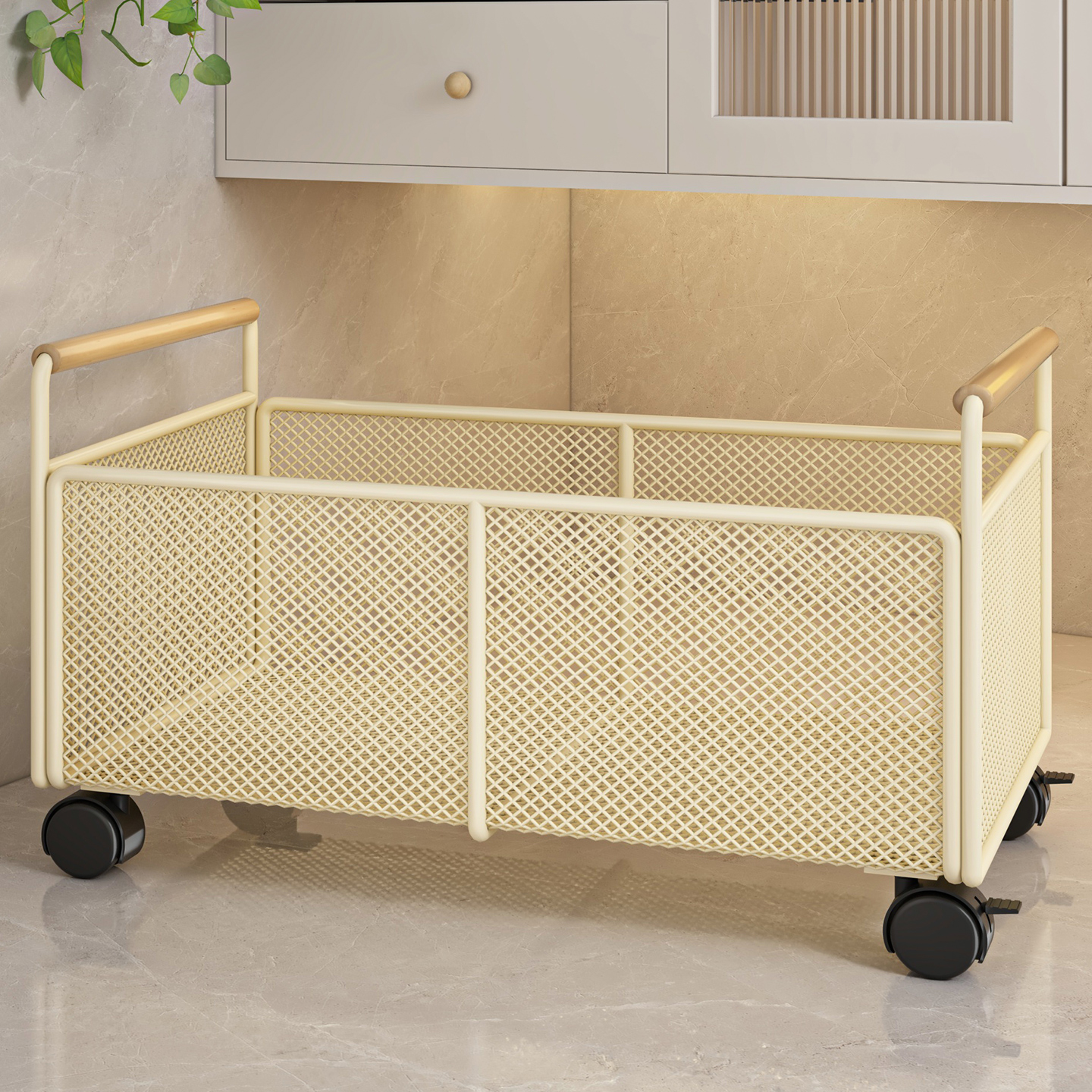 脏衣篓柜下脏衣服收纳筐放衣服篮子浴室移动置物架厕所洗衣篮推车