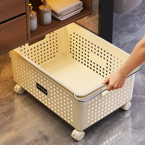 柜下脏衣篓脏衣服收纳筐脏衣篮家用卫生间浴室篮子神器推车洗衣篮