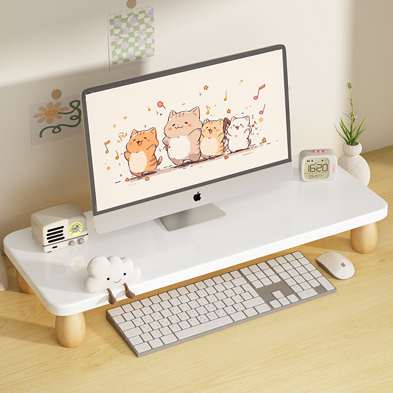 奶油风实木高颜值坚固耐用置物架