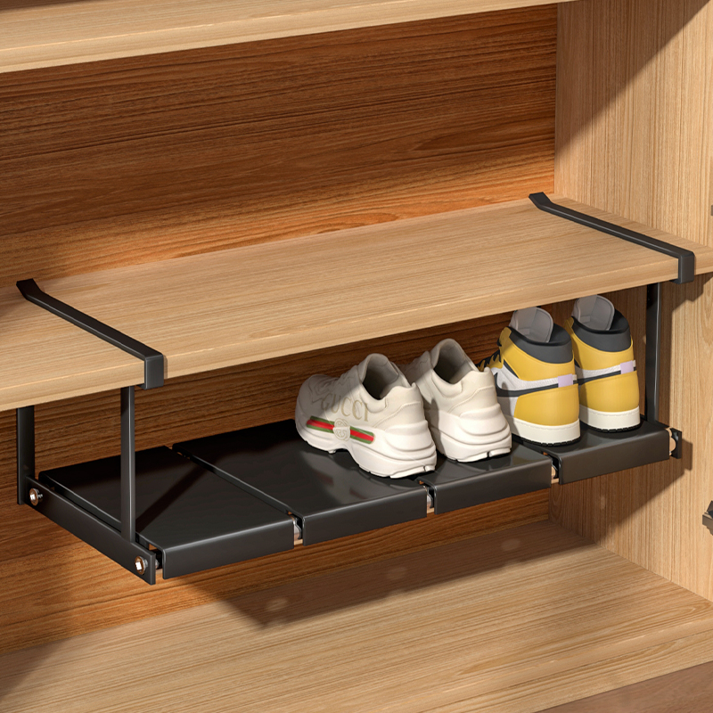 免打孔鞋柜分隔层下挂收纳架