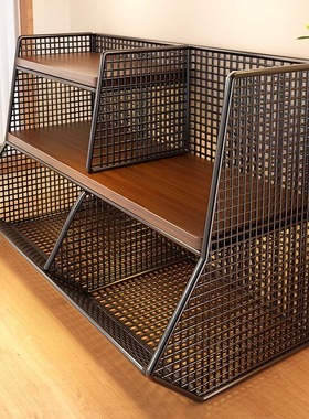 桌面置物架厨房家用餐桌上台面收纳神器多功能分层零食盒整理杯子