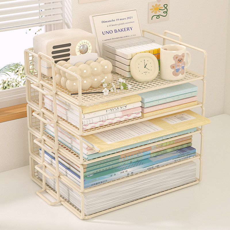 书架绘本收纳盒桌面儿童学生分级书桌收纳置物架多层书本整理架子,收纳整理,书桌收纳置物架,淘宝优惠券,粉丝福利购,淘宝优惠卷