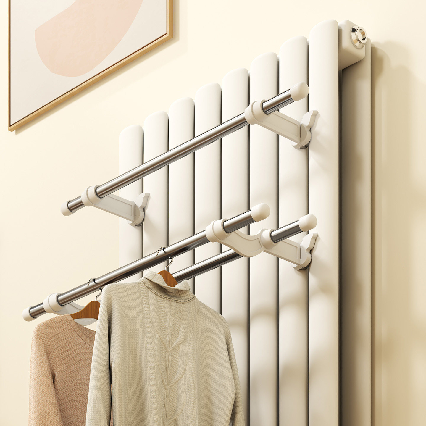 暖气片上方置物架晾衣架免打孔暖气管专用固定挂钩老式暖气挂衣架,收纳整理,暖气片置物架,淘宝优惠券,粉丝福利购,淘宝优惠卷