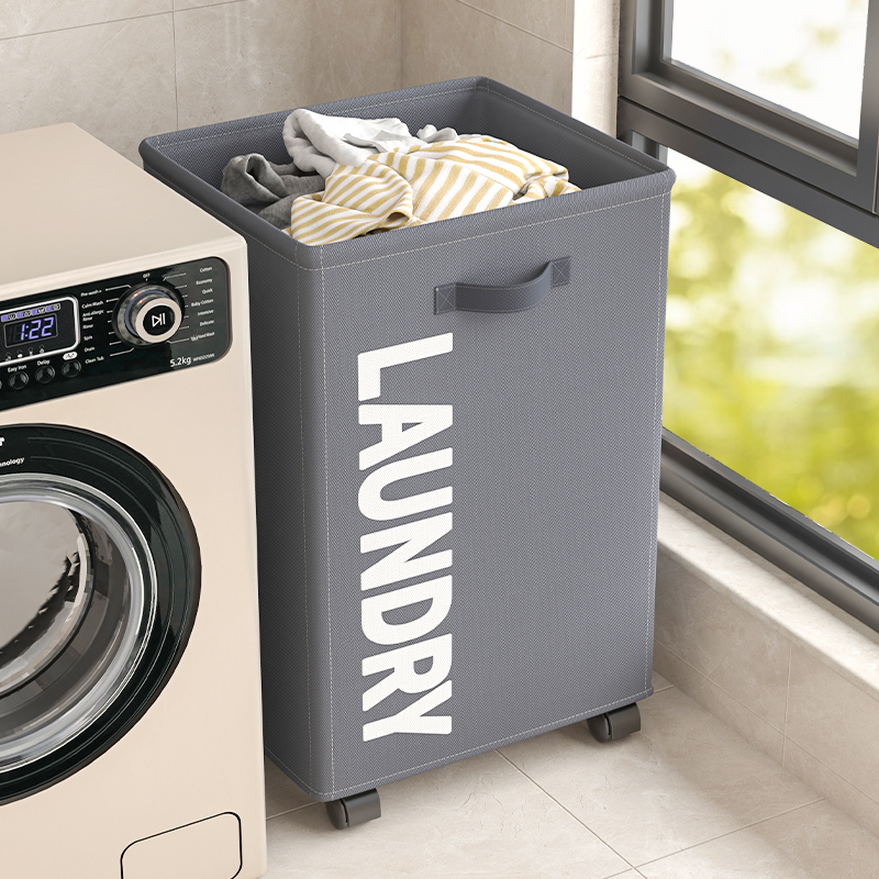 带轮可折叠超大容量防水脏衣篮