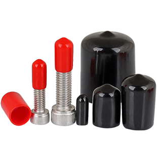 软橡胶保护帽外螺纹螺丝保护套丝杆圆形PVC盖帽塑料管套管帽堵头