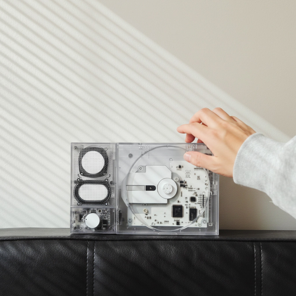 TINYL SPLIT柔雾白高保真CD机专辑播放器蓝牙CD播放机复古碟片机