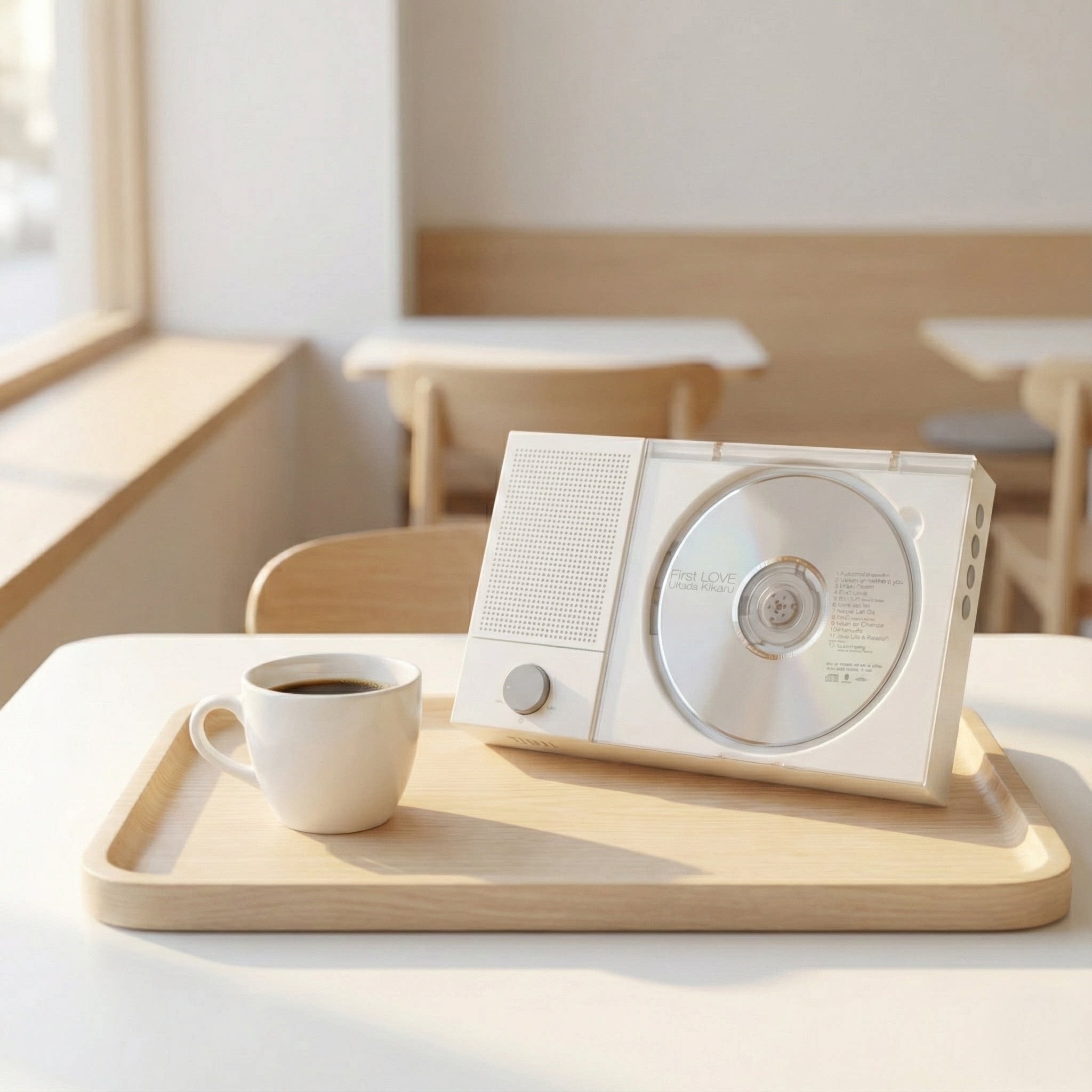 TINYL split素雅白分体CD机 复古蓝牙音响 家用高音质专辑播放器