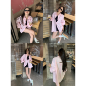 粉色休闲衬衫 小衫 女开衫 宽松慵懒长袖 上衣外套衬衣 秋季 辰米范