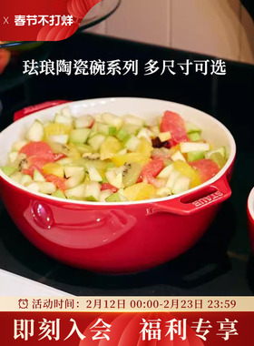 staub珐宝沙拉碗泡面碗多尺寸家用餐具个人专用珐琅陶瓷碗大碗