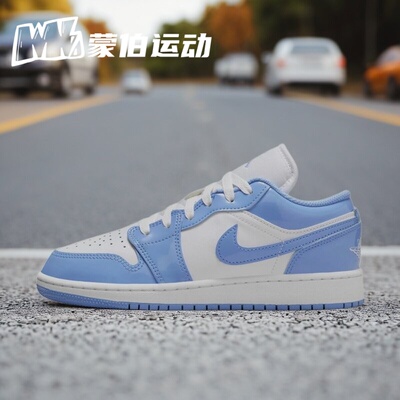 AIR JORDAN 1 AJ1 白蓝 女款低帮复古篮球鞋 FZ3929-114