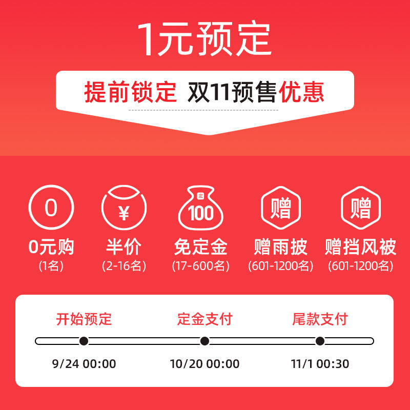 【1元预定】双11预售抢免单 赢半价  免定金 得骑行大礼包|msdalam kategori kereta elektrik/Fitting/kenderaan, kenderaan elektrik dan ruang peralatan, kenderaan elektrik lebih dan peralatan - dari Buy2taobao.com untuk memberikan perkhidmatan ejen Taobao profesional membeli