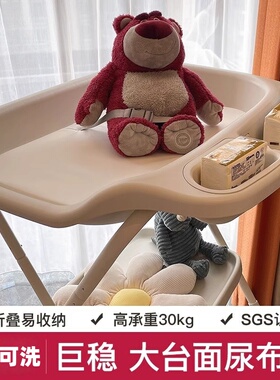 日本combi尿布台婴儿护理台洗澡一体宝宝抚触台澡盆二合一可折叠