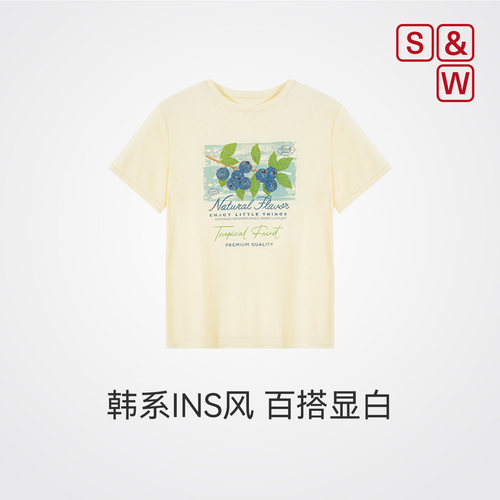 韩系INS风短袖女t恤休闲百搭