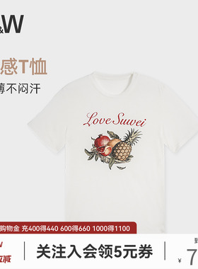 S&W速惟休闲短袖t恤女2026夏季新款时尚百搭宽松显瘦轻薄透气上衣