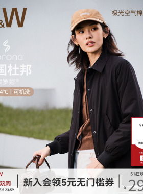 SW速惟棉服女款秋冬2025新款保暖棉服外套复古巴恩风防泼水夹克