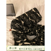 加厚保暖垂感直筒家居裤 女冬季 复古印花毛绒睡裤 馨帮帮Homedress