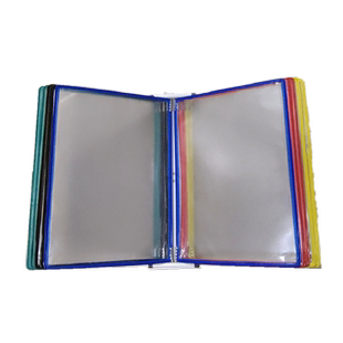 20页壁挂式A4翻页文件夹工厂车间流程夹大容量20页40面展示夹挂墙翻阅资料夹彩色奶茶店配比表文件架展示架