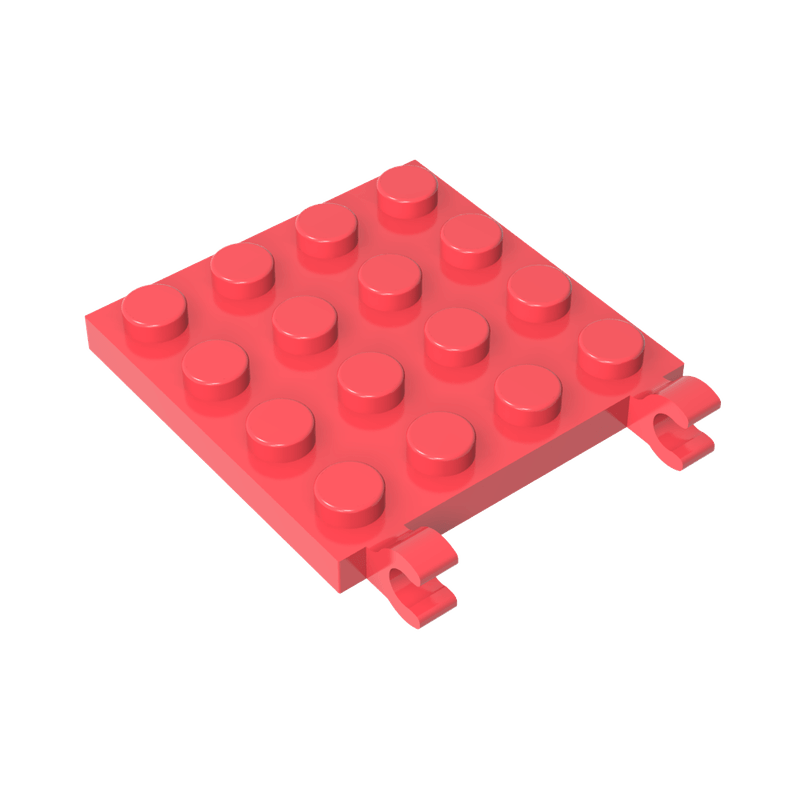 正版高砖积木零件GDS-758配件4x4 单侧带夹口板兼容11399-47998散