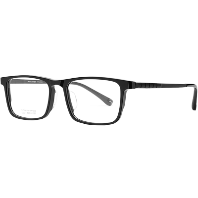 纯钛板材方框商务眼镜男可配度数