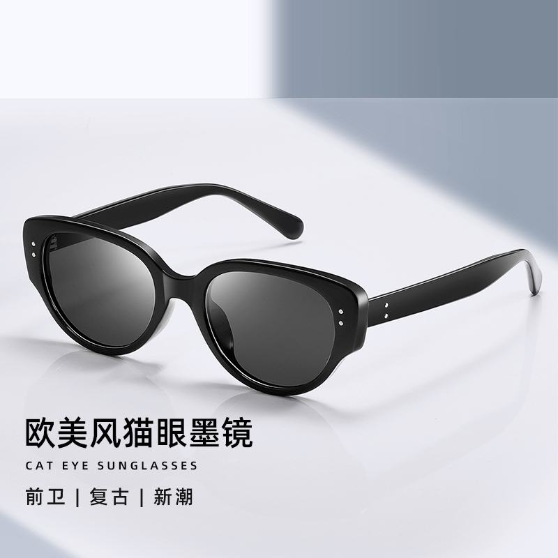 新款GM偏光猫眼复古太阳镜墨镜女